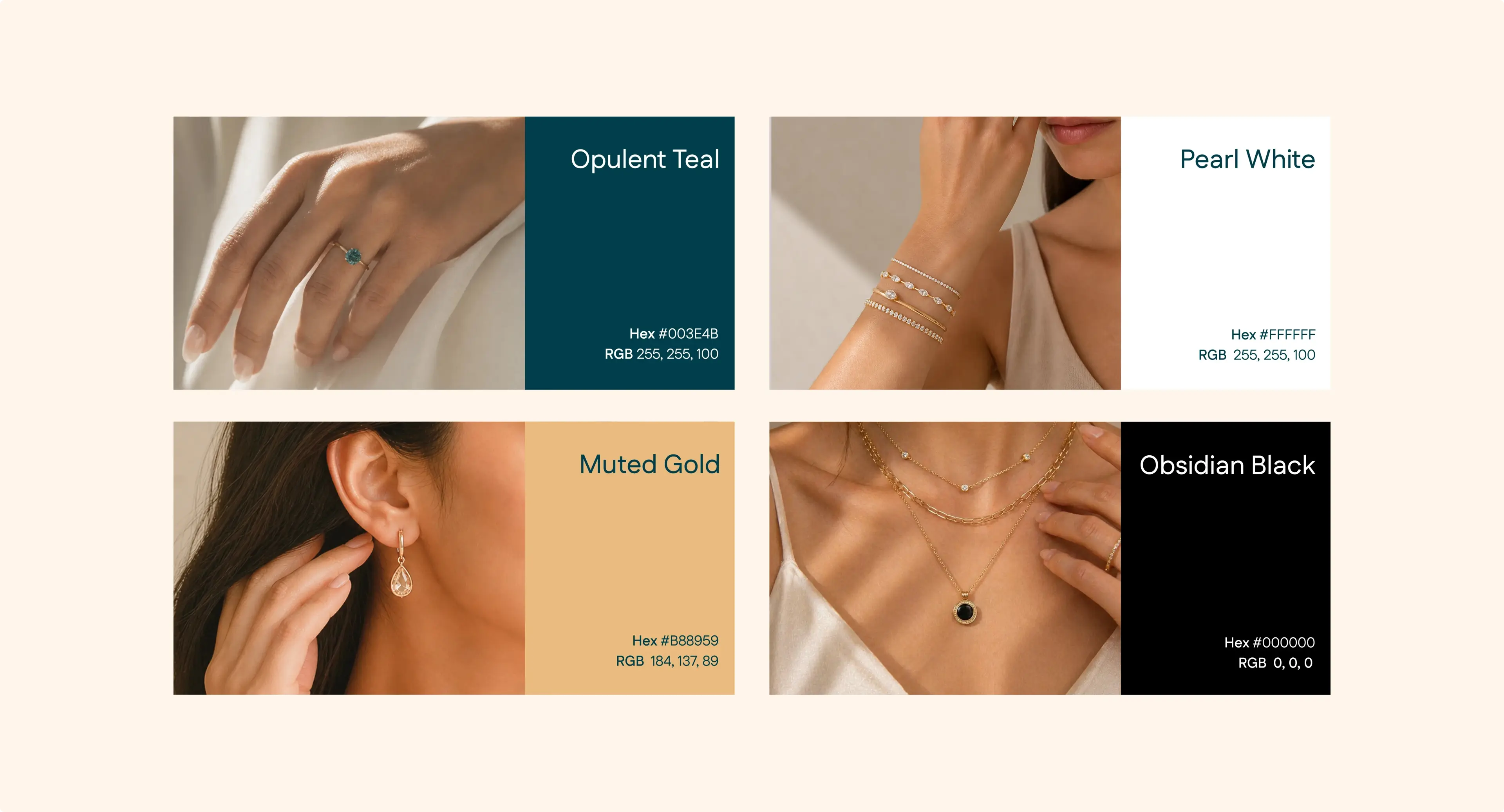 Crafting a Premium Identity for Aadhya Jewellery Colour Board