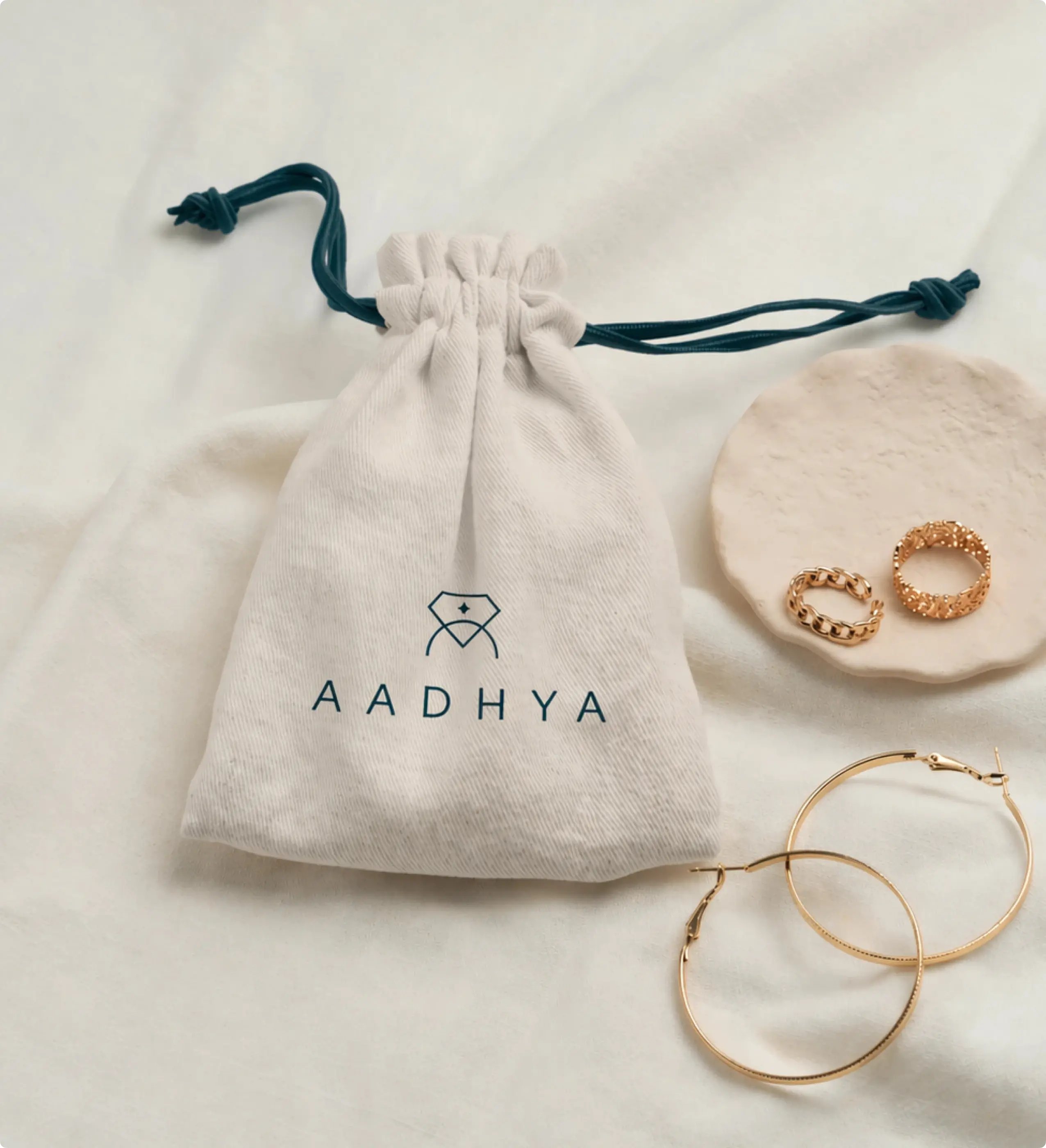 Aadhya Custom Fabric Travel Pouch