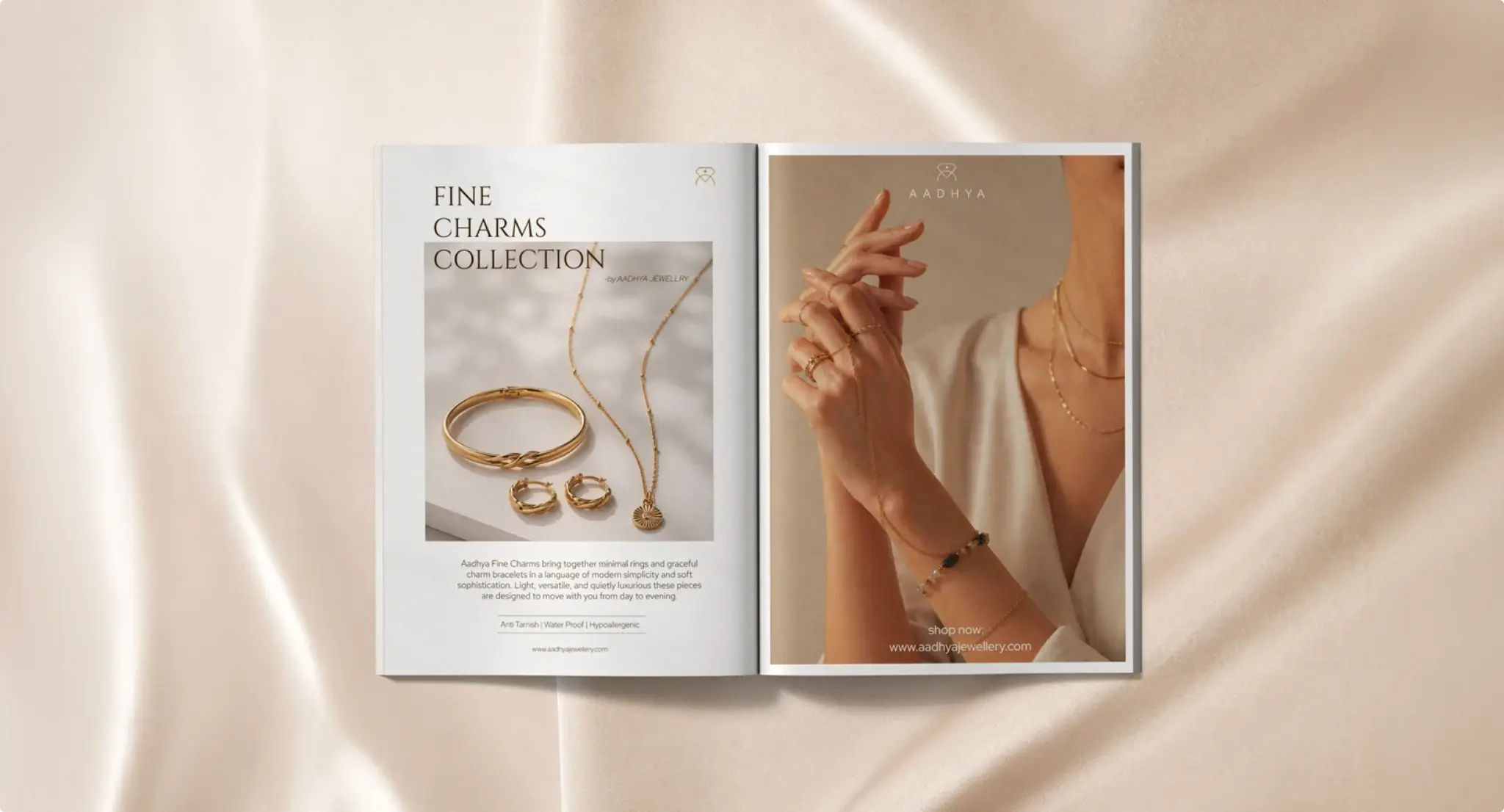 Aadhya Fine Charms Collection Lookbook Spread